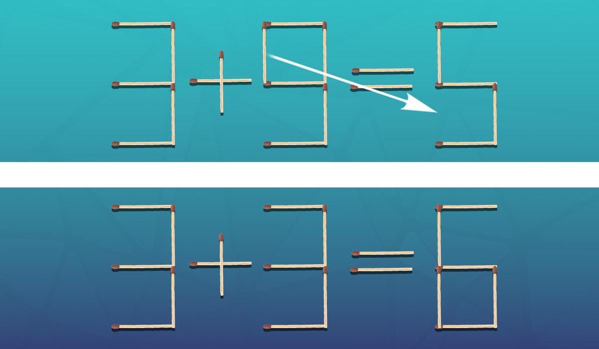 Ce chibrit trebuie mutat pentru ca egalitatea să fie corectă: un puzzle pentru genii