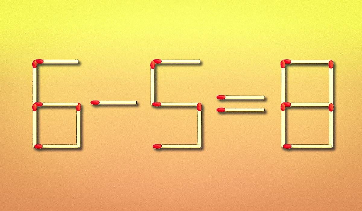 Mutați un singur chibrit în 10 secunde: un test de inteligență