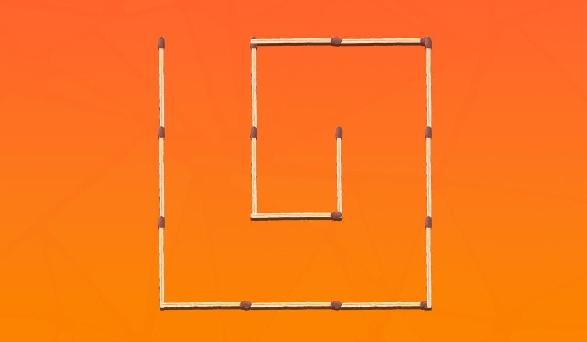 Trebuie să muți 3 chibrituri pentru a face 2 pătrate: un puzzle foarte provocator