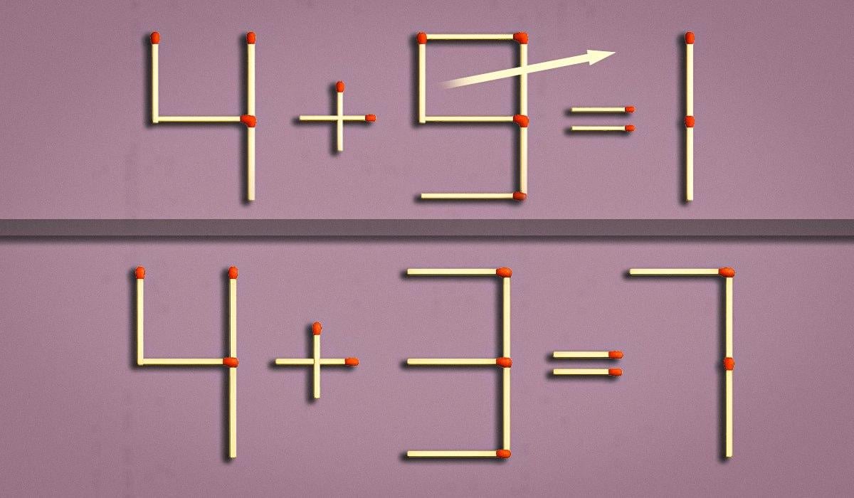 Doar 2% dintre oameni pot corecta egalitatea în 8 secunde: un test cu bețe de chibrit pentru testarea IQ-ului