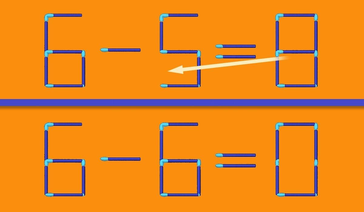 Test IQ rapid: trebuie să muți doar un băț de chibrit