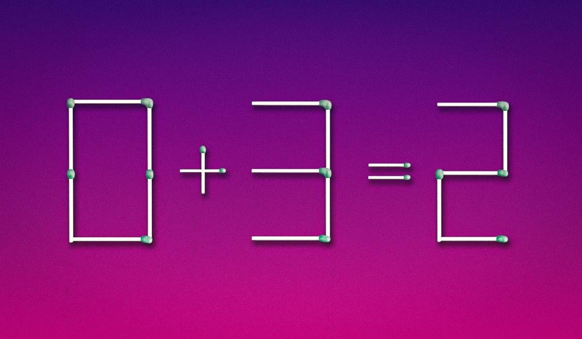 Trageți un chibrit și egalitatea devine adevărată: un puzzle pentru genii