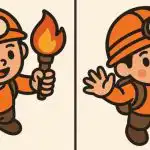 Test IQ: găsiți 3 diferențe în imaginea băiatului cu torța