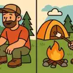 Test IQ: găsiți 3 diferențe într-o imagine cu un bărbat lângă un foc în 51 de secunde. Test IQ: găsiți 3 diferențe într-o imagine cu un bărbat